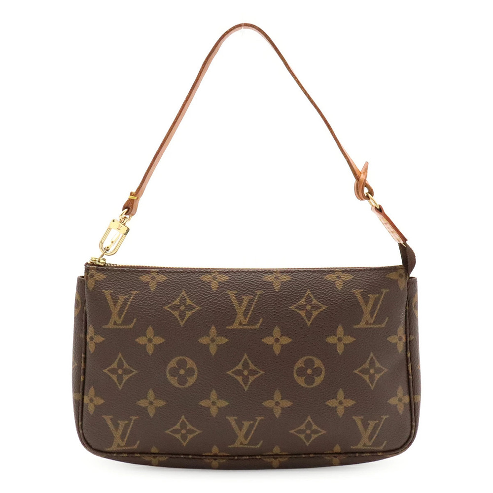 Louis Vuitton Monogram Pochette Accessoires Pouch Bag Canvas Brown